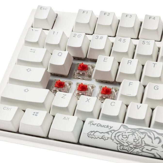 Ducky One 3 Classic Pure White Gaming Tastatur, RGB LED - MX-Red (US) image number 4