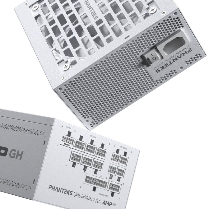Phanteks AMP GH V2 1200W 80 PLUS Platinum Power Supply, PCIe 5.1, ATX 3.1 - 1200 Watts, White image number 4