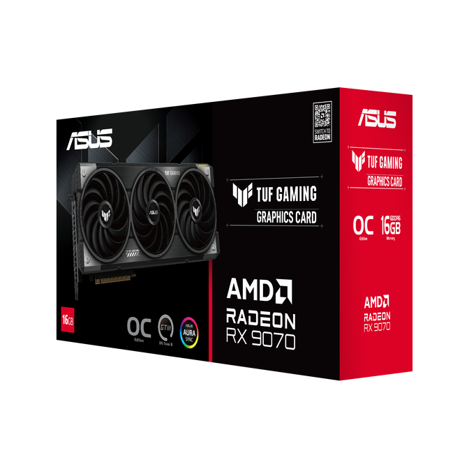 ASUS TUF Radeon RX 9070 OC Edition Grafikkarte, 16384 MB GDDR6 image number 1