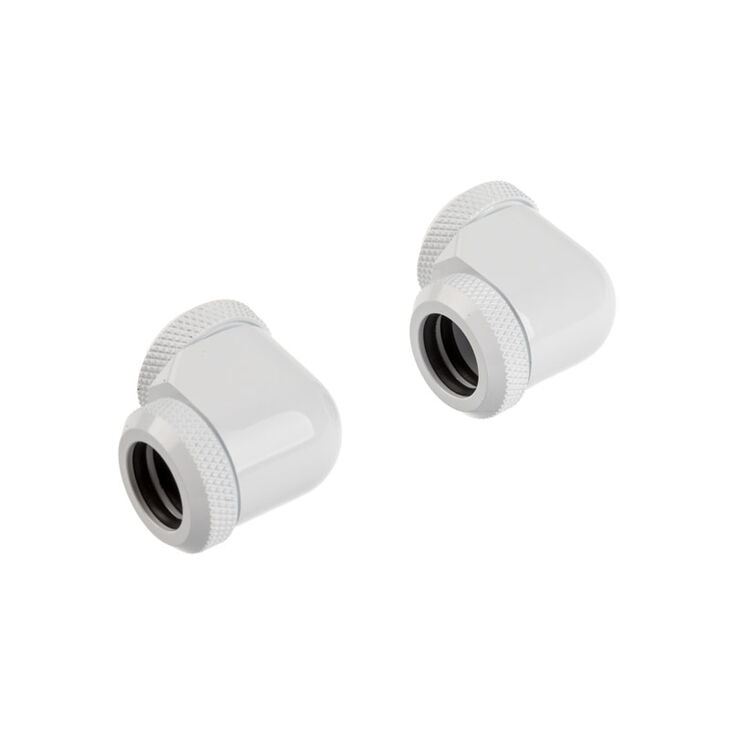 Corsair Hydro X Series XF Hardline Adapter 90 Grad 12mm AD auf 12mm AD Hardtube - 2er Pack, weiß image number 1