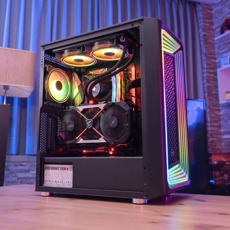 Aerocool Interstellar-G-BK-v1 Midi-Tower - schwarz image number 8