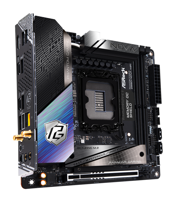 ASRock Z890I NOVA WiFi motherboard, LGA 1851 socket, Intel Z890, Mini-ITX, DDR5 image number 1