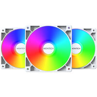 Montech GF120 PWM ARGB Fan, 3 Pack - 120mm, white