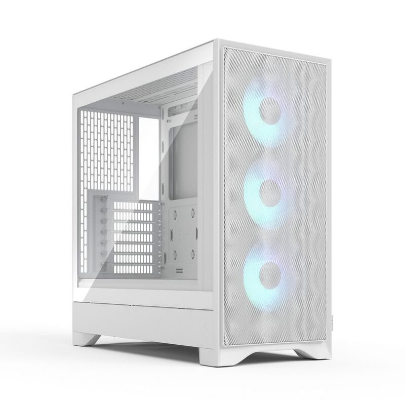 Fractal Design Pop 2 Air TG RGB PC-Gehäuse, Midi-Tower, ATX, Tempered Glass - inklusive 3x 120-RGB-mm-Lüfter, weiß