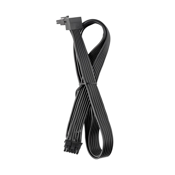 CableMod Basics Universal 12V-2x6 Cable, 90° Connector, 16-Pin to 16-Pin - Black, 60 cm, Var. A image number 0