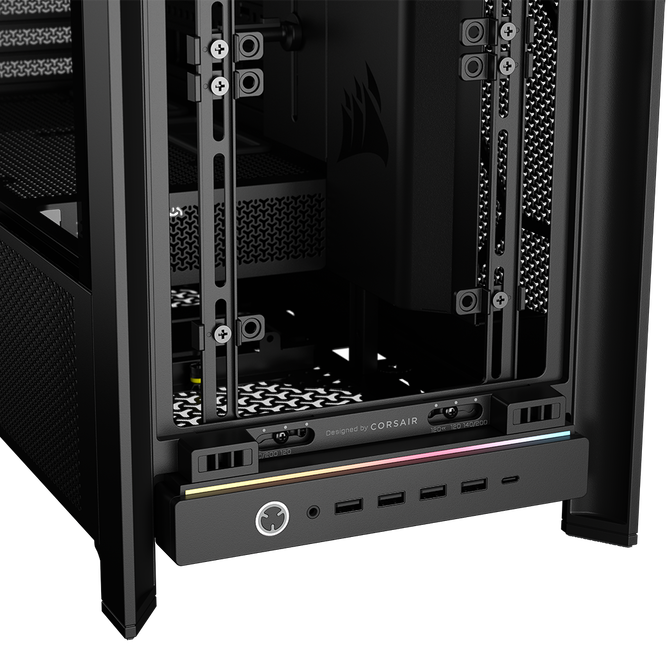 Corsair Frame 5000D PC Case, Mid-Tower, E-ATX, Tempered Glass - black image number 8
