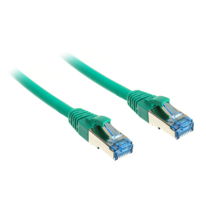 InLine Patch Cable Cat.6A, S/FTP (PiMf), 500MHz, green - 1m image number 0