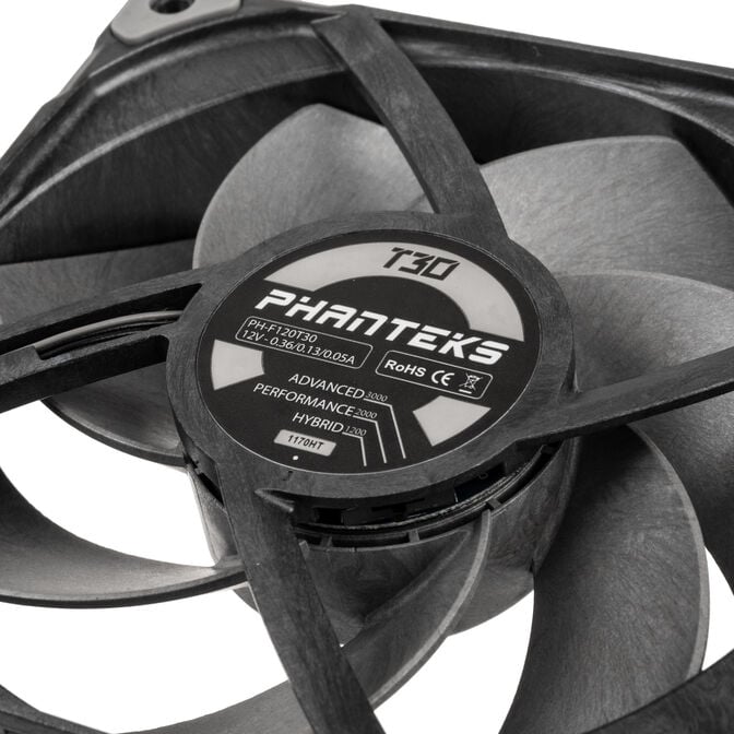 PHANTEKS T30 PWM 120mm L&uuml;fter - schwarz image number 3