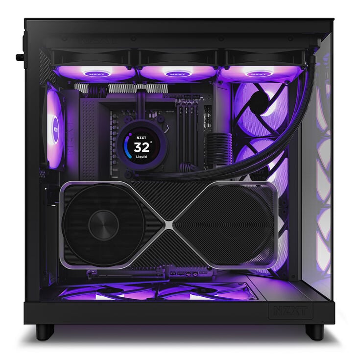 NZXT H6 Flow RGB Midi-Tower - Schwarz image number 10