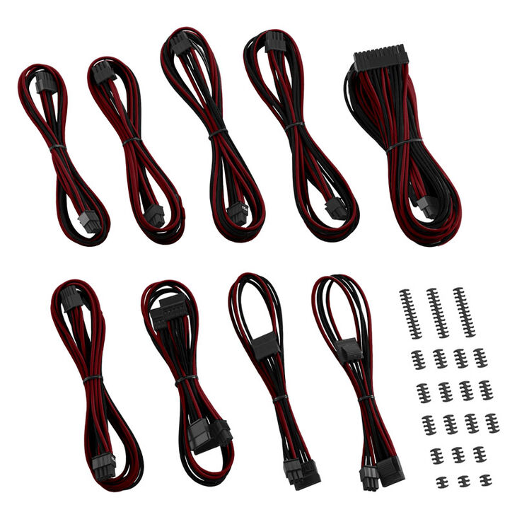 CableMod Classic ModMesh RT Cable Kit ASUS/Seasonic/Phanteks - black/blood red image number 0