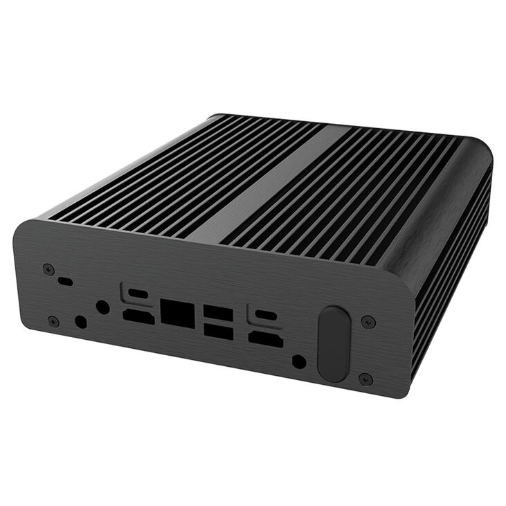 Akasa Newton RC PC-Gehäuse, Aluminium Gehäuse, NUC 14 Pro Mainboard - schwarz image number 1