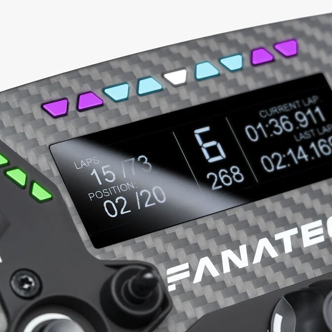 Fanatec Clubsport Formula V3 Lenkrad, 2,7&rdquo;-Zoll-OLED-Display, RGB, 290mm - schwarz image number 4