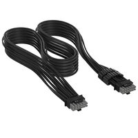Corsair Premium Sleeved 12V-2x6 zu 12V-2x6-Kabel, Universal - schwarz