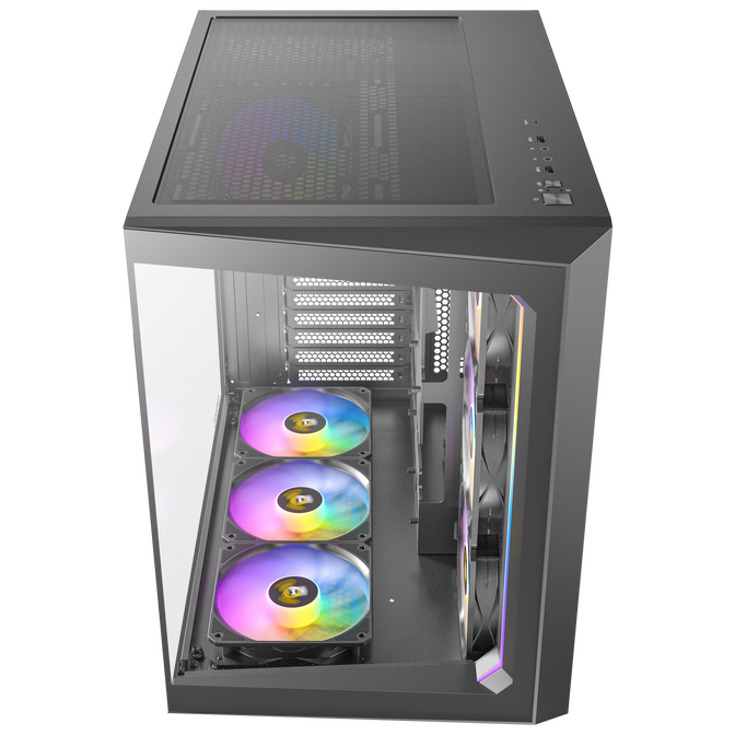 Antec C5 Computer Case, Mid-Tower, ATX, RGB, Tempered Glass - black image number 13