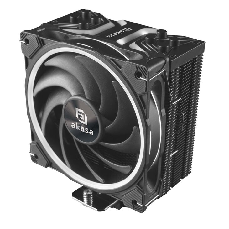 Akasa SOHO H4 Plus CPU-Kühler & AR12 Reverse-Lüfter, RGB - schwarz image number 2