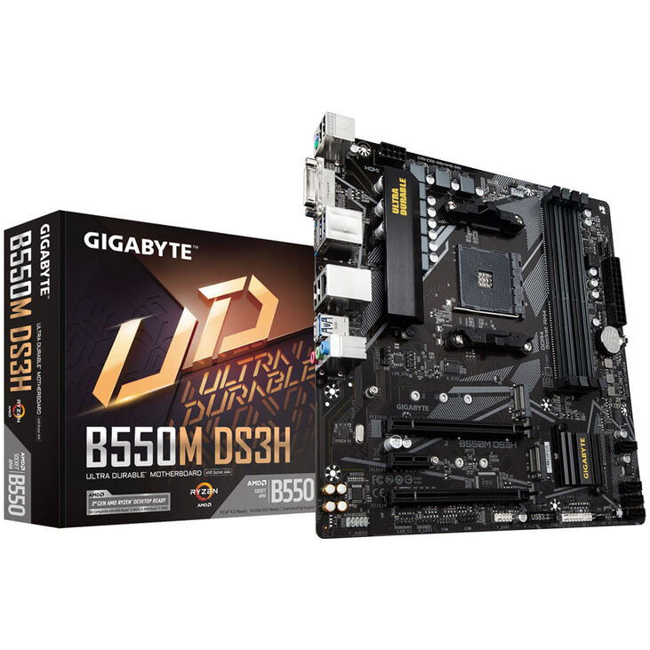 GIGABYTE B550M DS3H, Socket AM4, AMD B550M, Micro-ATX - DDR4 image number 0
