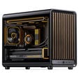 Jonsbo D33 Wood PC Case, Mini Case, mATX, Tempered Glass - Black, Wood image number null