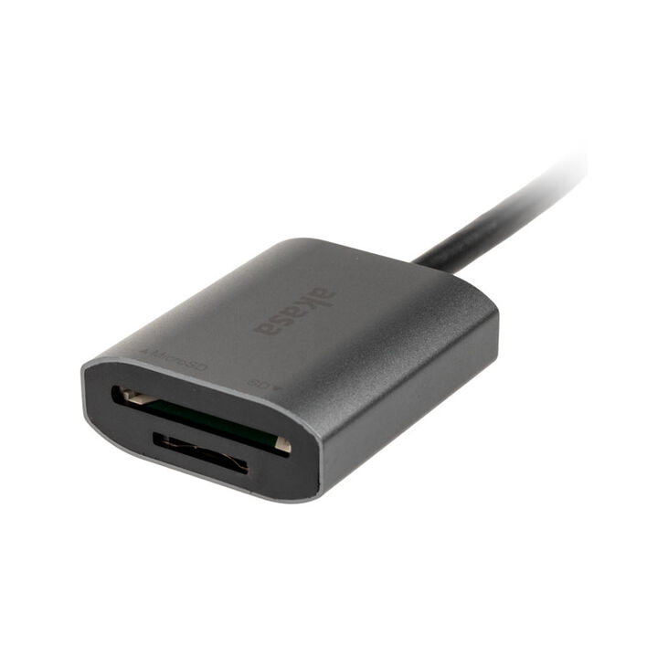 Akasa USB 3.2 Gen1 Type-C Dual Card Reader - silver image number 2
