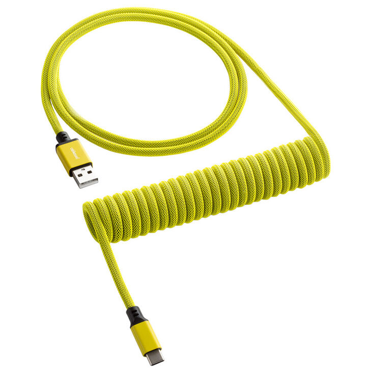 CableMod Classic Coiled Keyboard Cable USB-C zu USB Typ A, Dominator Yellow - 150cm image number 0