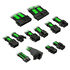 Kolink Core Pro Braided Cable Extension Kit 12V-2x6 Type 1 - Venom Green image number null