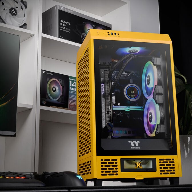 Thermaltake The Tower 200 PC-Geh&auml;use, Mini-Geh&auml;use, Mini-ITX, Tempered Glass - Bumblebee image number 2