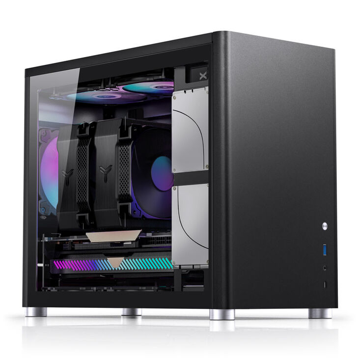 Jonsbo D30 Micro-ATX Case, Tempered Glass - black image number 4