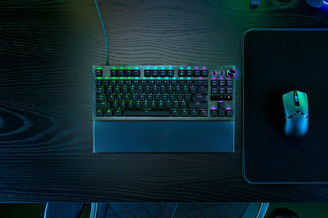 Razer Huntsman V3 Pro Tenkeyless 8KHz Gaming-Tastatur, Razer Analog Optical Gen 2 - ISO (DE), schwarz image number 4