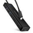 AXAGON HUE-C2C 2x USB3.2 Gen 1 + 2x USB-C 5Gbps travel hub, USB-C power IN, with 19cm Type-C cable image number null