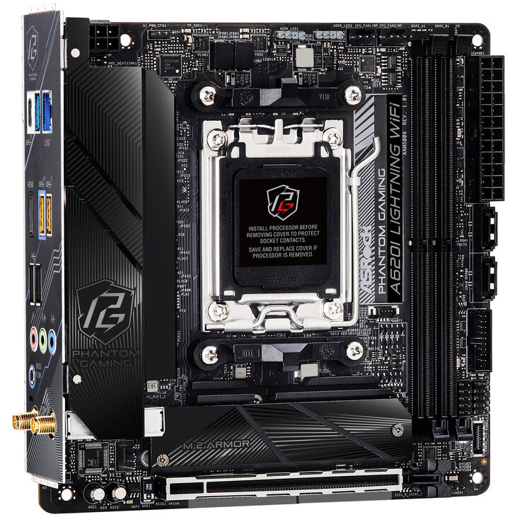 ASRock A620I Lightning WiFi Mainboard - A620-Chipsatz, Sockel AM5, DDR5 image number 1