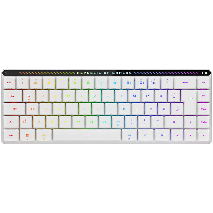 ASUS ROG Falchion RX Low Profile Gaming Tastatur, RX RED - weiß, silber image number 1