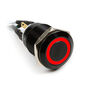 Impactics Vandalismustaster 19mm, IP65, rote LED - schwarz