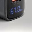 AXAGON ACU-PQ67D GaN Charger, USB-C Power Delivery 3, USB-A Quick Charge 4 - grey image number null
