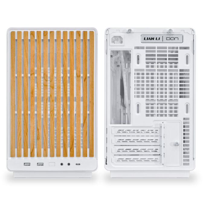 Lian Li DAN Cases A3-mATX Wood Edition PC Case, Micro-ATX - Beech, White image number 2