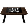 Lian Li DK07 Tischgeh&auml;use Wood Edition, Dual-System-f&auml;hig, 2x E-ATX, h&ouml;henverstellbar - Walnuss, schwarz image number null