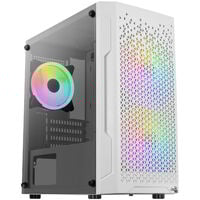 Aerocool Trinity Mini-Tower V2, Tempered Glass - weiß