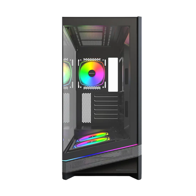 Montech Sky 3 PC Case, Mid Tower, ATX, ARGB, Tempered Glass - Black image number 1
