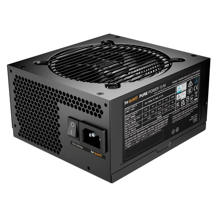 be quiet! Pure Power 13M 80 PLUS Gold Power Supply, ATX 3.1, PCIe 5.1 - 550 Watt, black image number 1