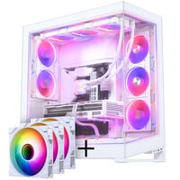 PHANTEKS NV-Series NV9 MK2 PC-Geh&auml;use, EATX, DRGB, Tempered Glass - wei&szlig; + M25 Gen2 PWM D-RGB L&uuml;fter 3er-Pack - Reverse Blade, 140mm, wei&szlig; + DRGB Kit