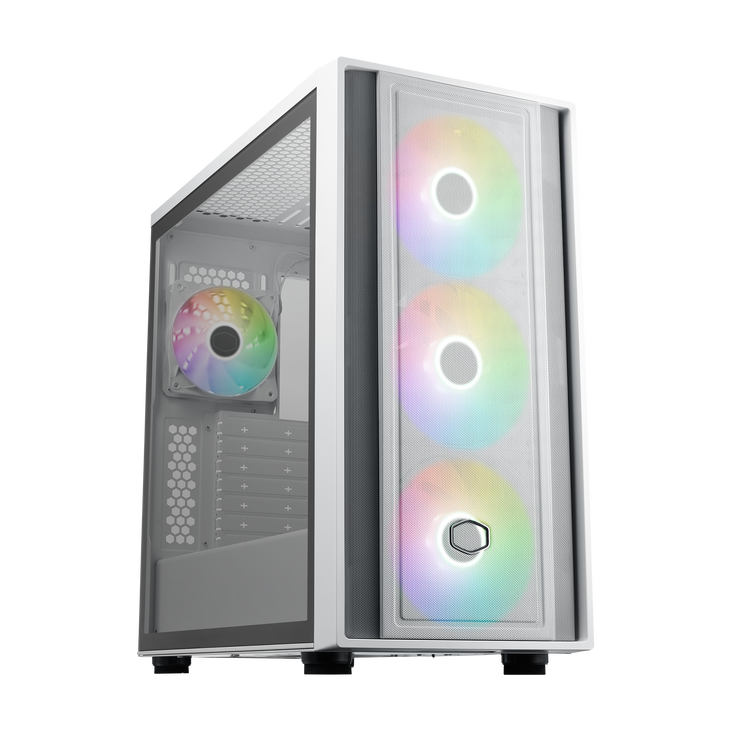 Cooler Master MasterBox 600 ARGB PC-Gehäuse, Midi-Tower, E-ATX, RGB, Tempered Glass - weiß image number 0