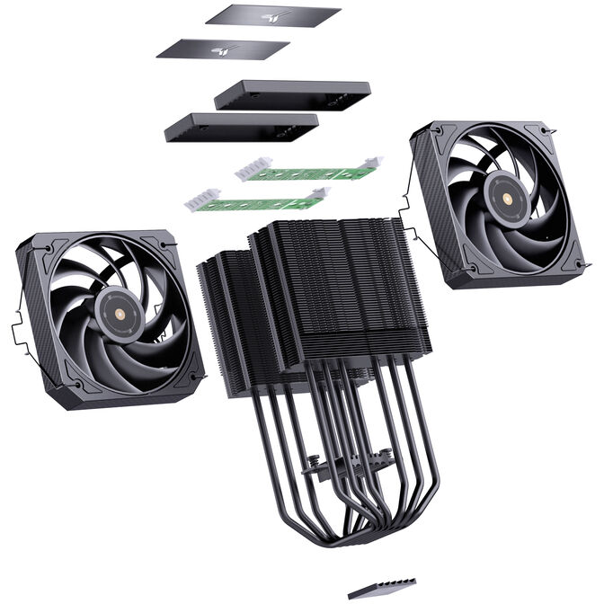 Jonsbo HX6280 CPU-K&uuml;hler, PWM, RGB - 130mm, schwarz image number 10
