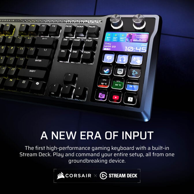 CORSAIR Galleon 100 SD Gaming-Tastatur, Full-Size, integriertes Stream Deck, Hot-Swap, DE - schwarz image number 34
