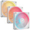 Corsair iCUE Link LX120-R RGB Fans, PWM - Pack of 3, 120mm, white