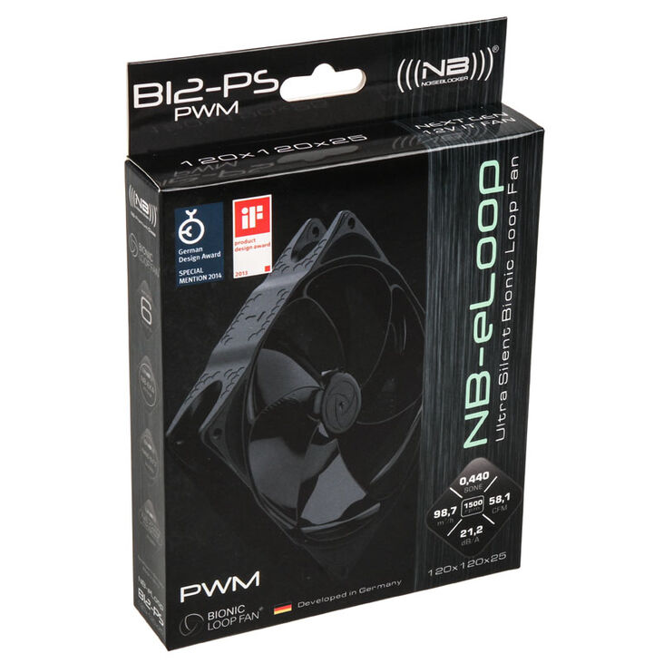 Noiseblocker NB-eLoop Fan B12-PS Black Edition - 120mm PWM image number 4