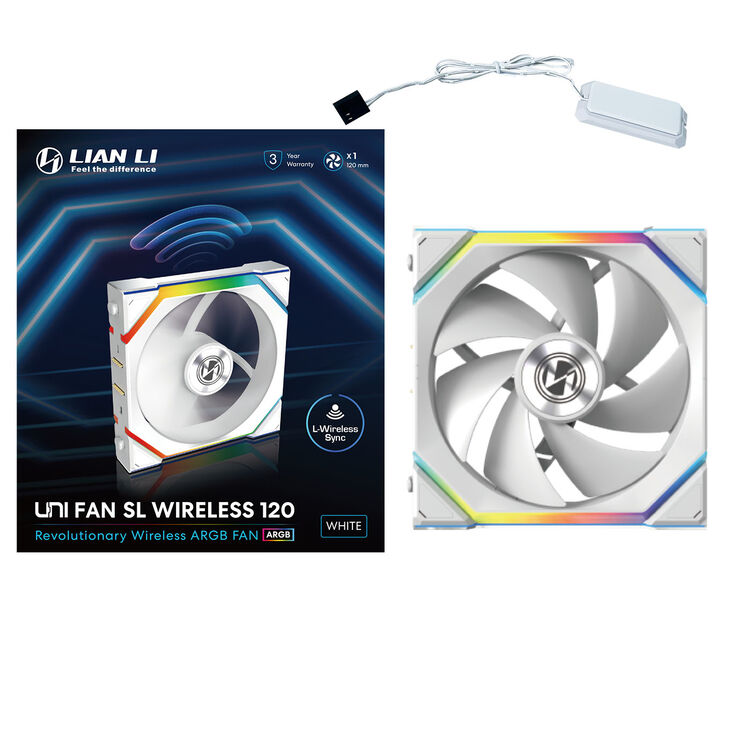 Lian Li UNI FAN SL Wireless ARGB PWM Lüfter - 120 mm, weiß image number 6