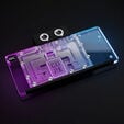 Alphacool Core RX 9070 XT Taichi Water Block, Backplate - Acrylic, Black image number null