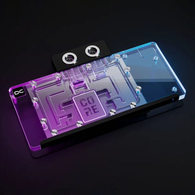 Alphacool Core RX 9070 XT Taichi Water Block, Backplate - Acrylic, Black image number 2