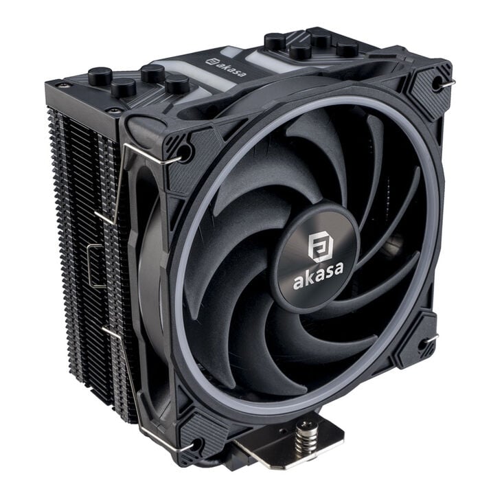 Akasa SOHO H4 Plus CPU-Kühler & AR12 Reverse-Lüfter, RGB - schwarz image number 4