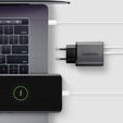 AXAGON ACU-PQ67D GaN Charger, USB-C Power Delivery 3, USB-A Quick Charge 4 - grey image number null