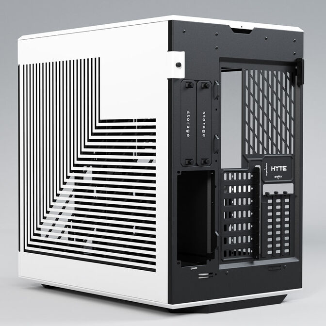 Hyte Y60 PC Case, Mid Tower, Tempered Glass - Black/White image number 4