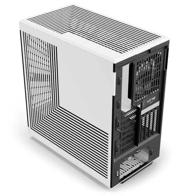Hyte Y40 PC Case, Mid Tower, Tempered Glass - Black/White image number 2
